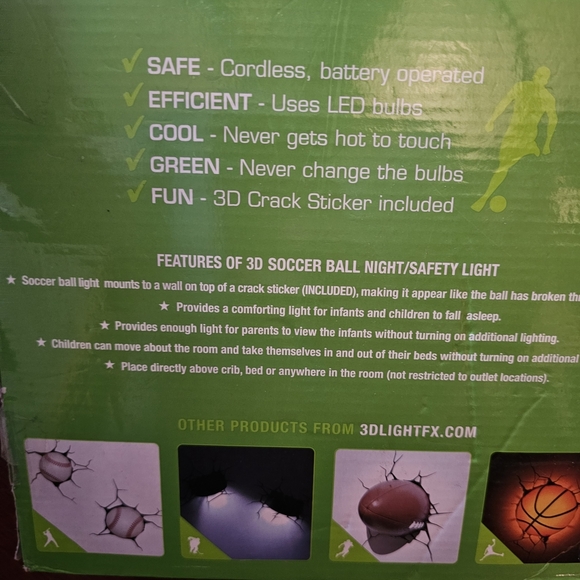 3D Deco Light Soccer Ball NEW - Picture 3 of 5